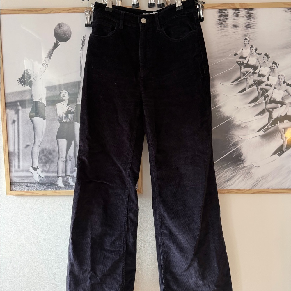 & Other Stories Faded Black Corduroy Pant